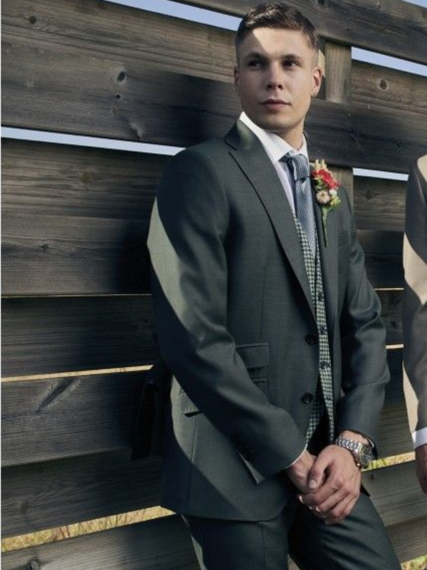 Dark green coat suit sale