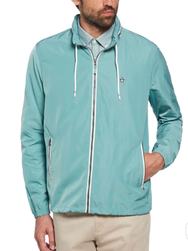 Original Penguin Oil blue Water Resistant Jacket Wolf West