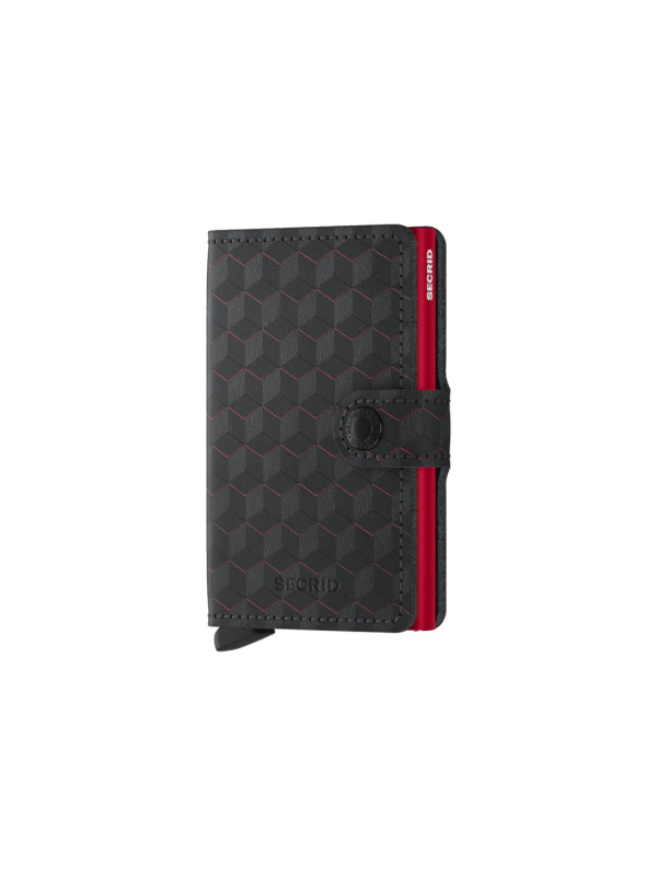 SECRID Optical Black/ Red Mini Wallet