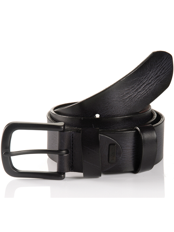 Monti Dallas Black Leather Belt