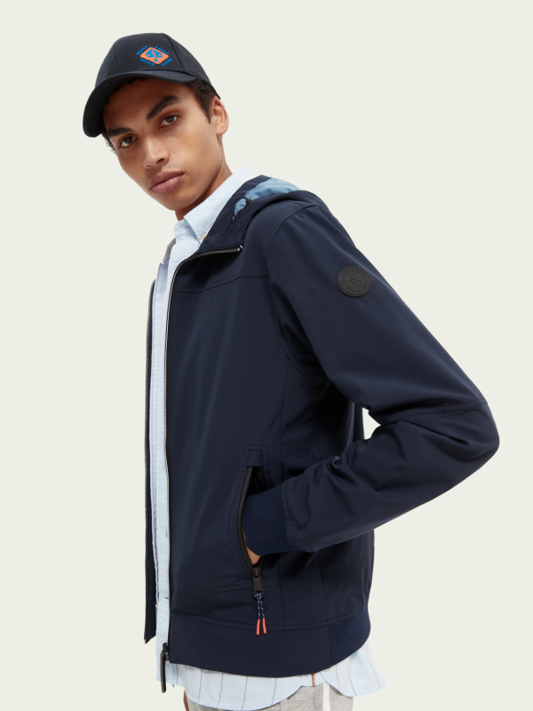 Scotch Soda Navy Hooded Jacket Wolf West Menswear