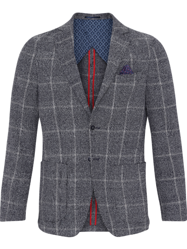 Dark grey check blazer sale