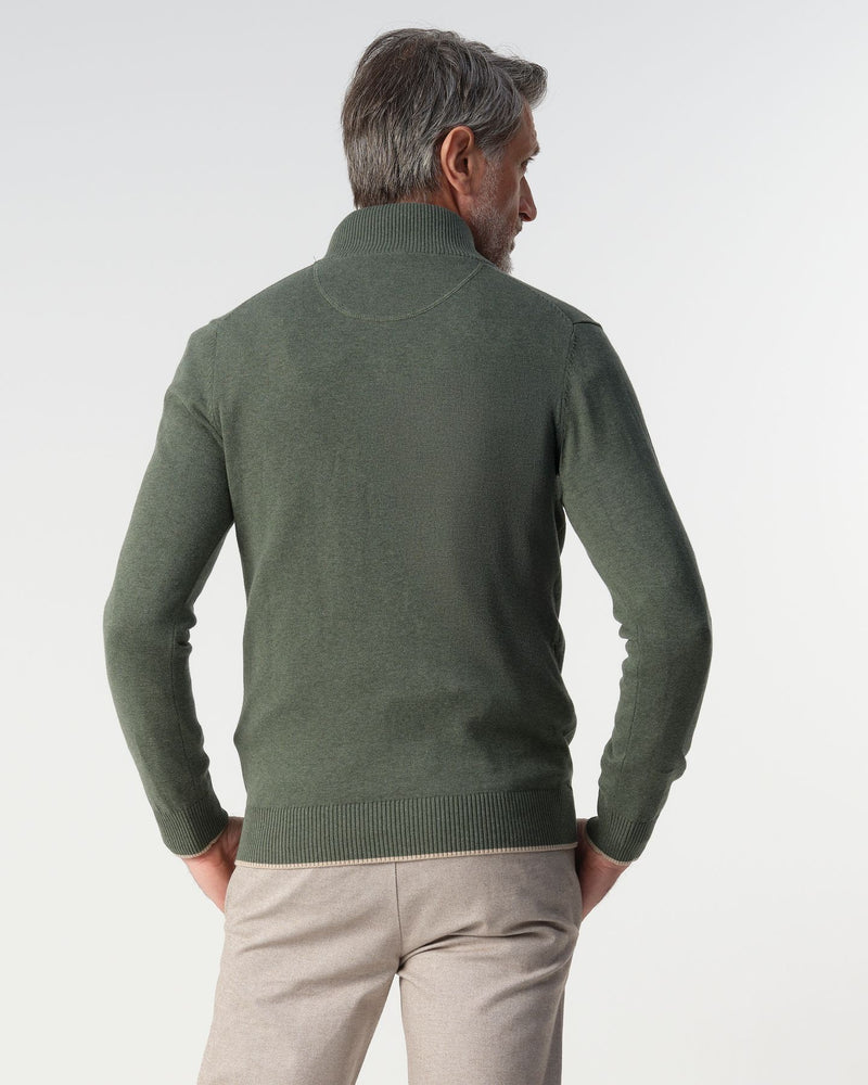 CAMPBELL GREEN MELANGE 1/4 ZIP