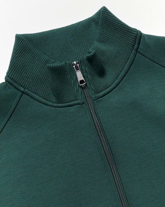 CAMPBELL DARK GREEN FULL ZIP CARDIGAN