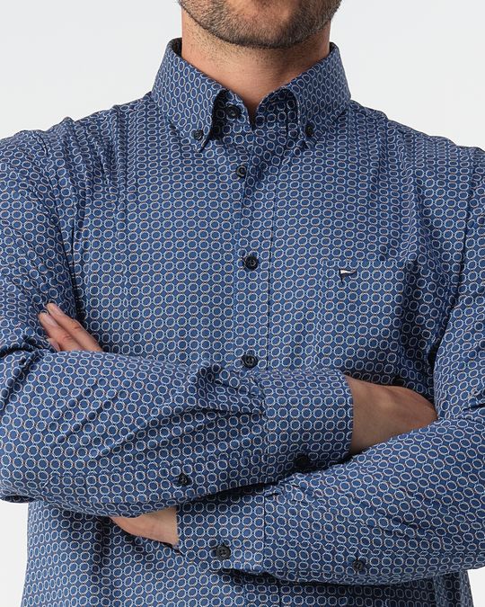 CAMPBELL MEDIEVAL BLUE  PRINTED SHIRT
