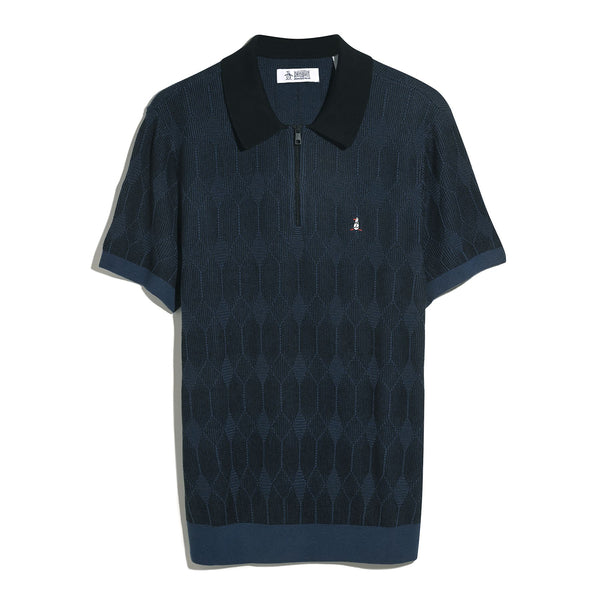 ORIGINAL PENGUIN NAVY 1/4 ZIP SWEATER POLO