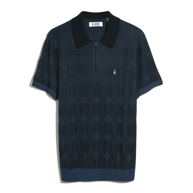ORIGINAL PENGUIN NAVY 1/4 ZIP SWEATER POLO