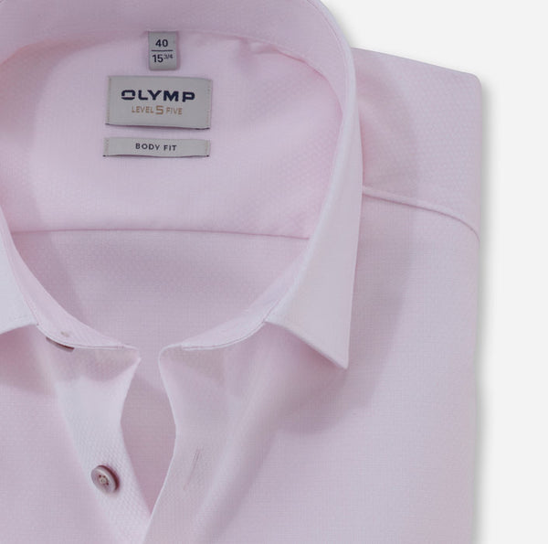 OLYMP Pink Level 5 Body Fit Shirt