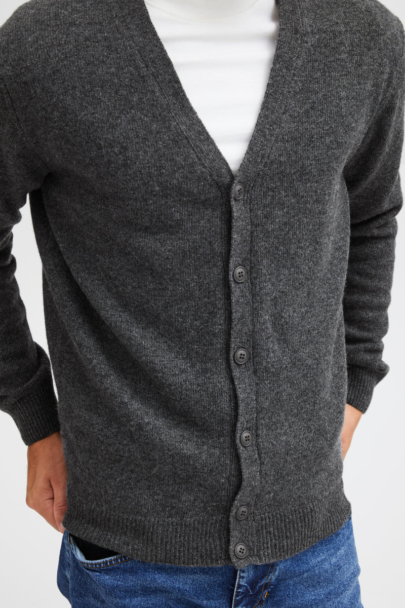 Casual Friday grey Lambswool Cardigan