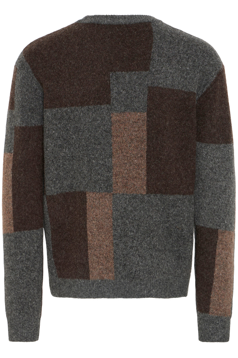 Casual Friday grey/brown Lambswool Crewneck