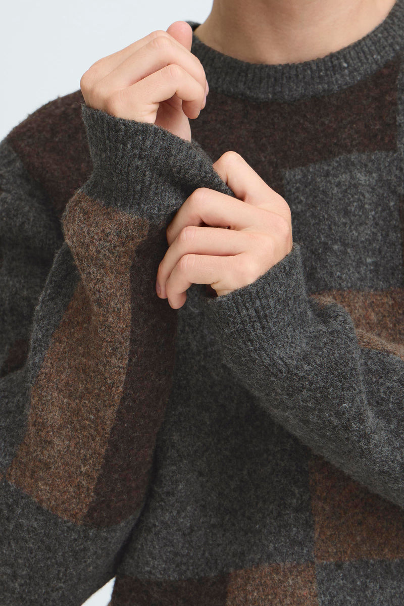 Casual Friday grey/brown Lambswool Crewneck