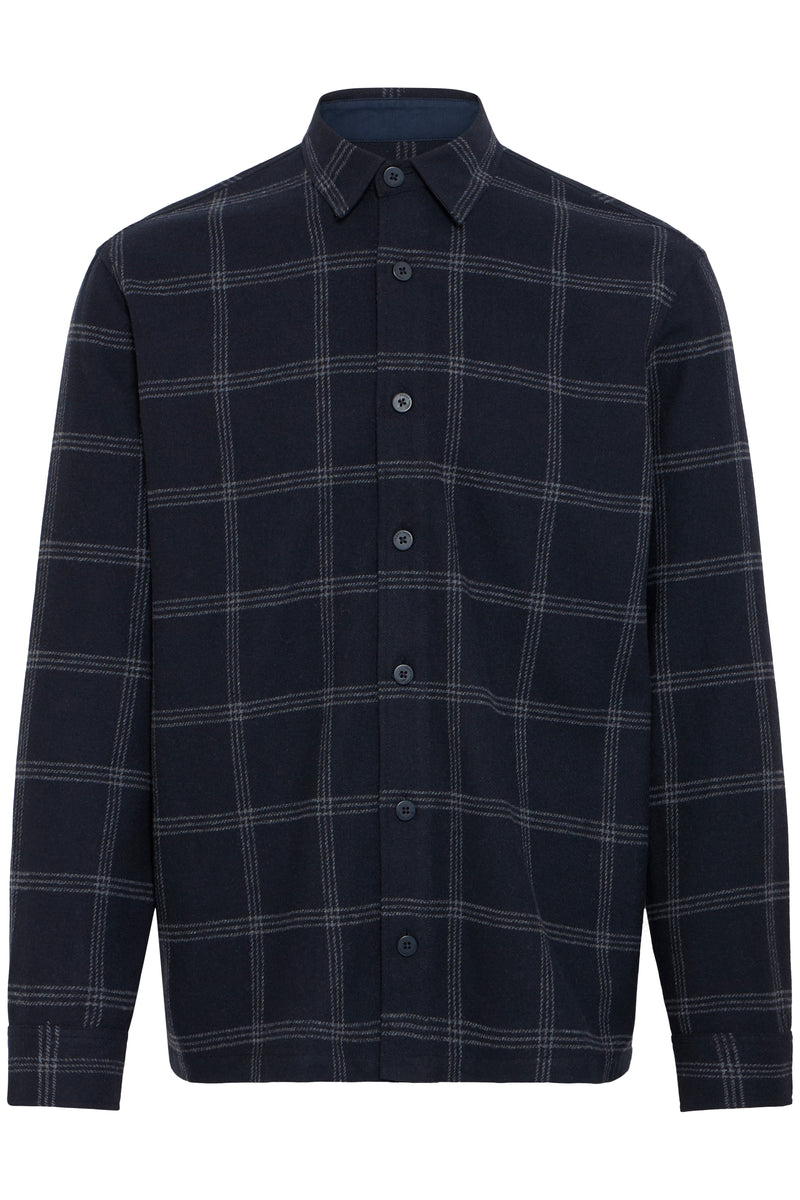 CASUAL FRIDAY NAVY CHECK OVERSHIRT