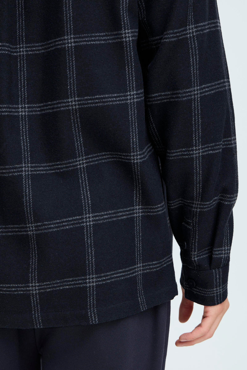 CASUAL FRIDAY NAVY CHECK OVERSHIRT