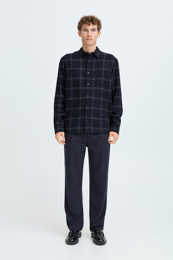 CASUAL FRIDAY NAVY CHECK OVERSHIRT