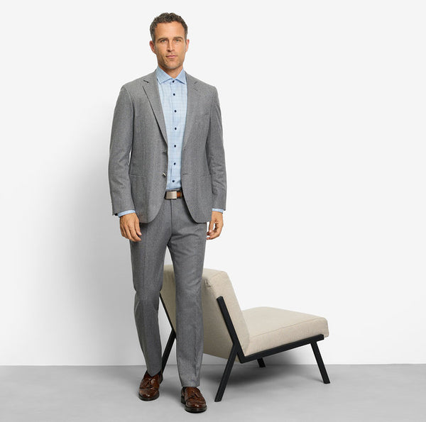 OLYMP BLUE CHECK Level 5 Body Fit Shirt
