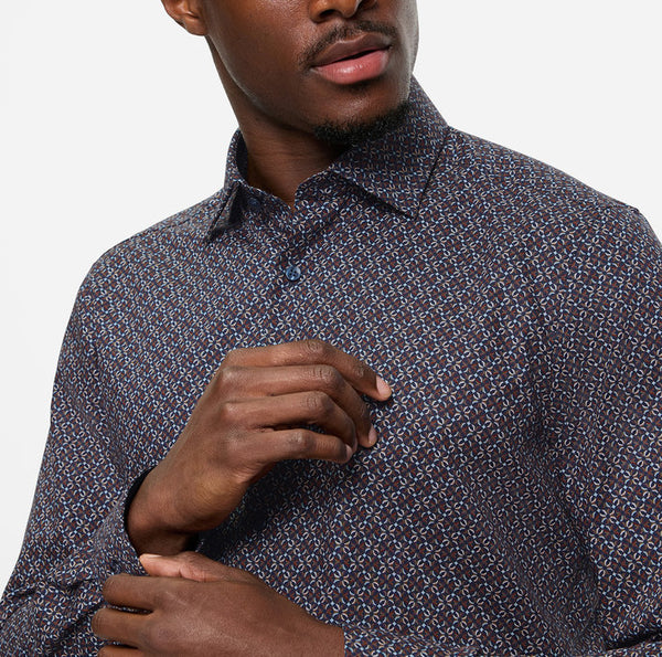 OLYMP Print Level 5 Body Fit Shirt