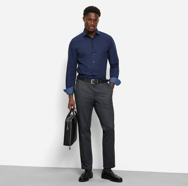 Olymp 24/Seven Navy Body Fit Shirt