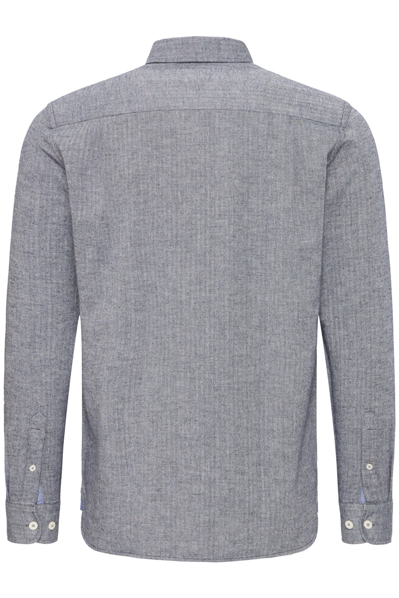 FQ1924 NAVY HERRINGBONE BRUSHED SHIRT