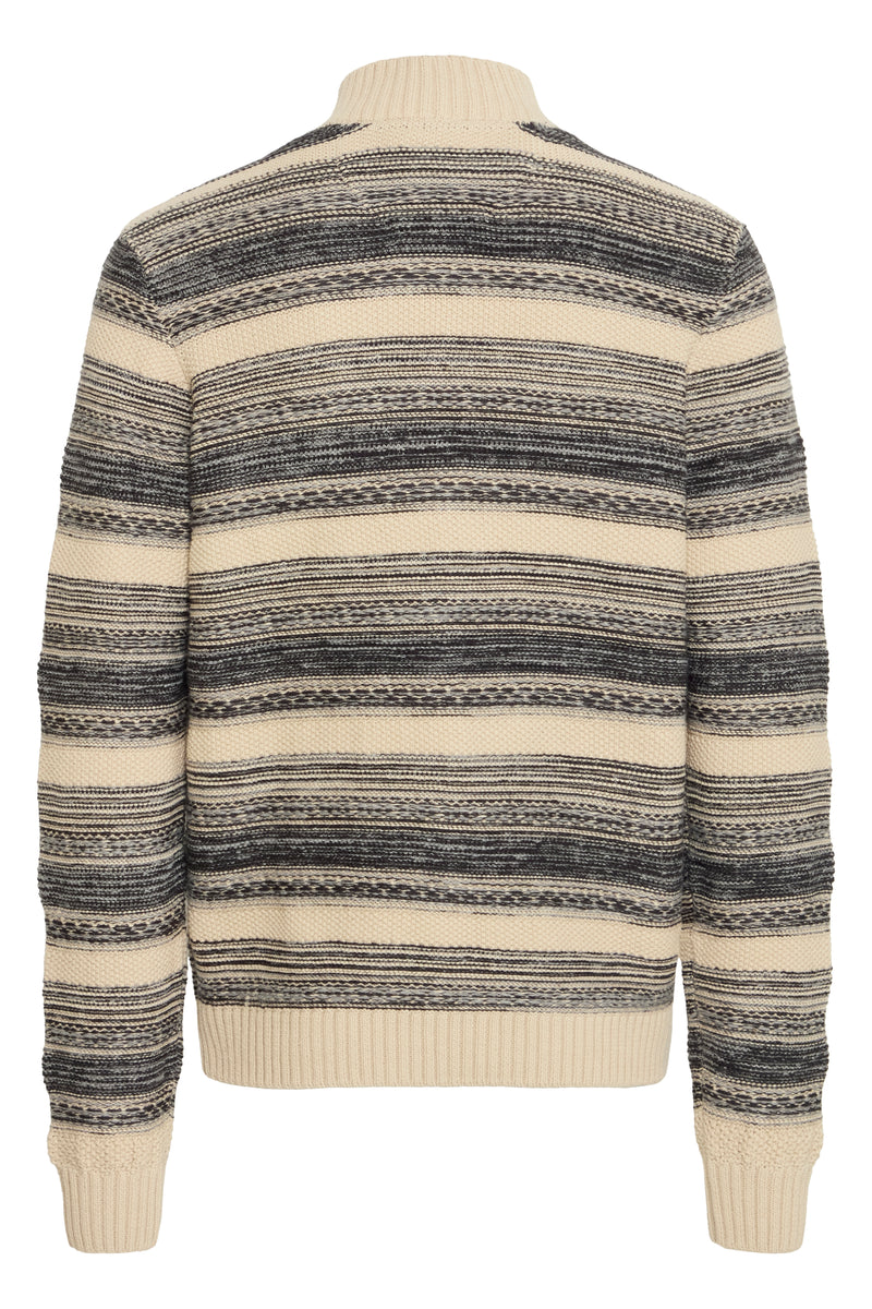FQ1924 Striped  1/4 ZIP
