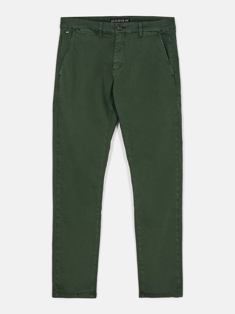 GABBA Dark Green Slim Fit Chino