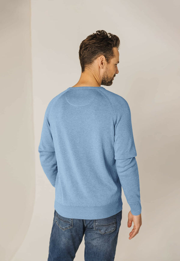 STATE OF ART ICE BLUE ORGANIC COTTON CREWNECK