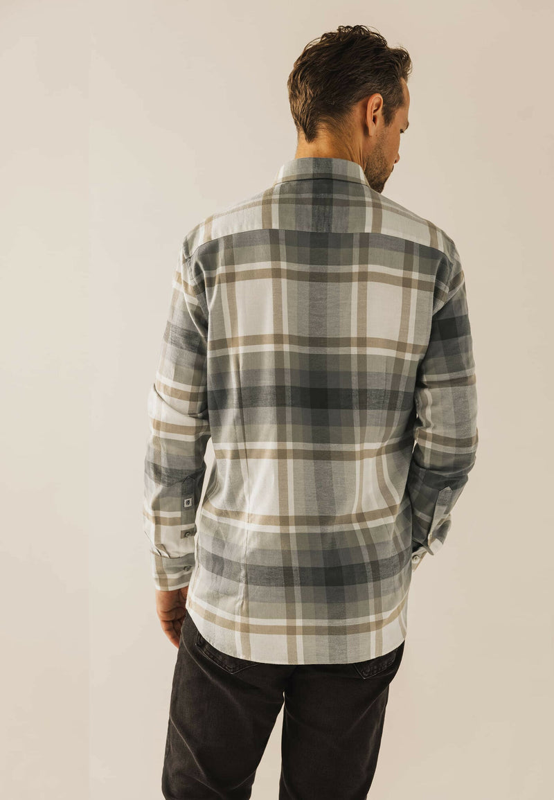 STATE OF ART Grey & Beige Check Shirt