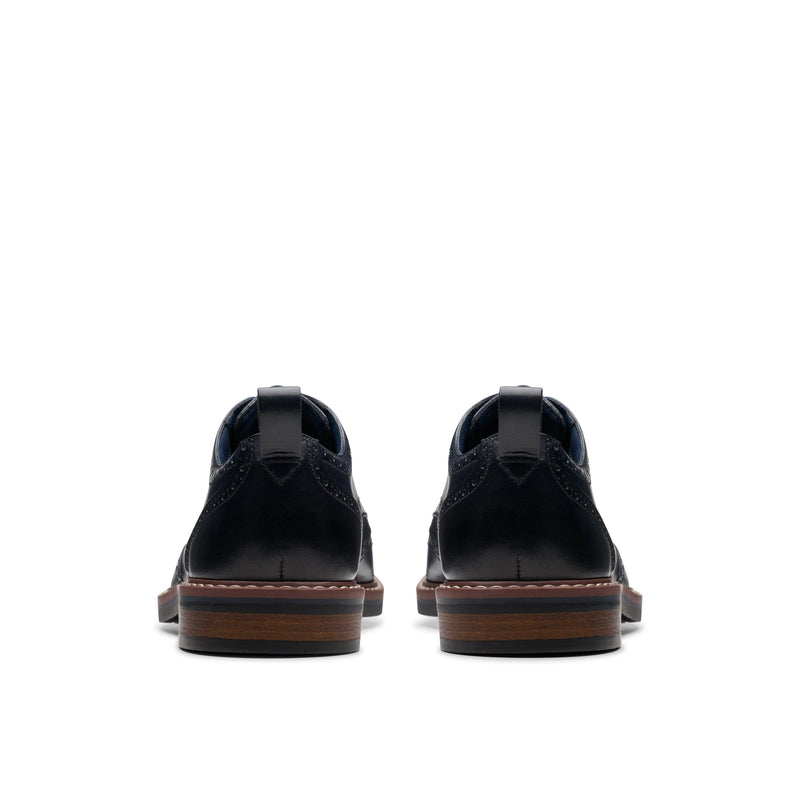 CLARKS navy leather SHOES Wolf & West Menswear CLARKS navy leather SHOES Wolf & West Menswear