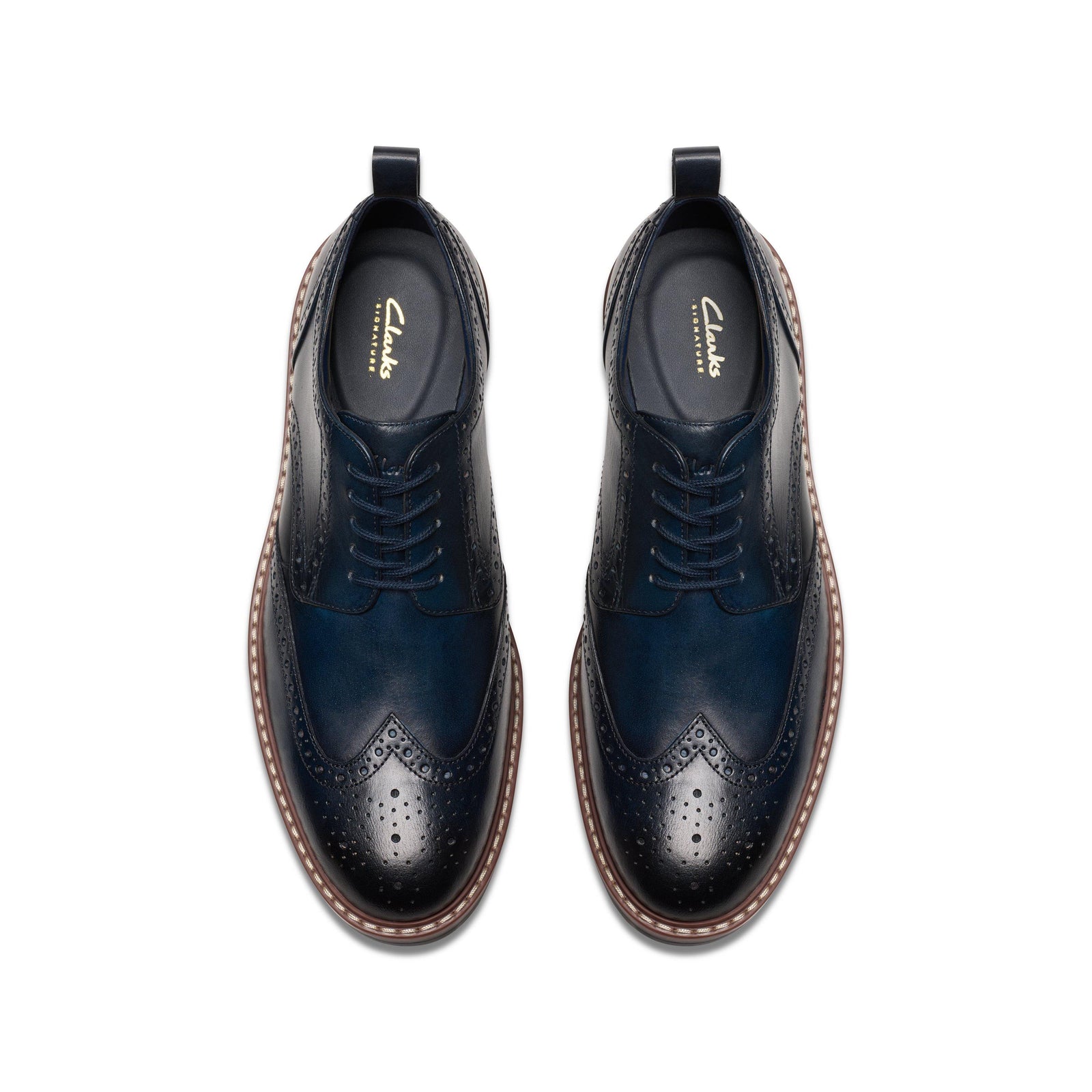 CLARKS navy leather SHOES – Wolf & West Menswear