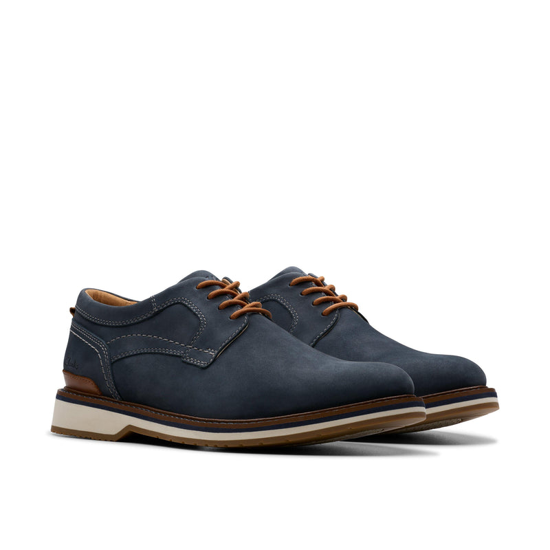 Clarks Navy Nubuck Casual Shoes