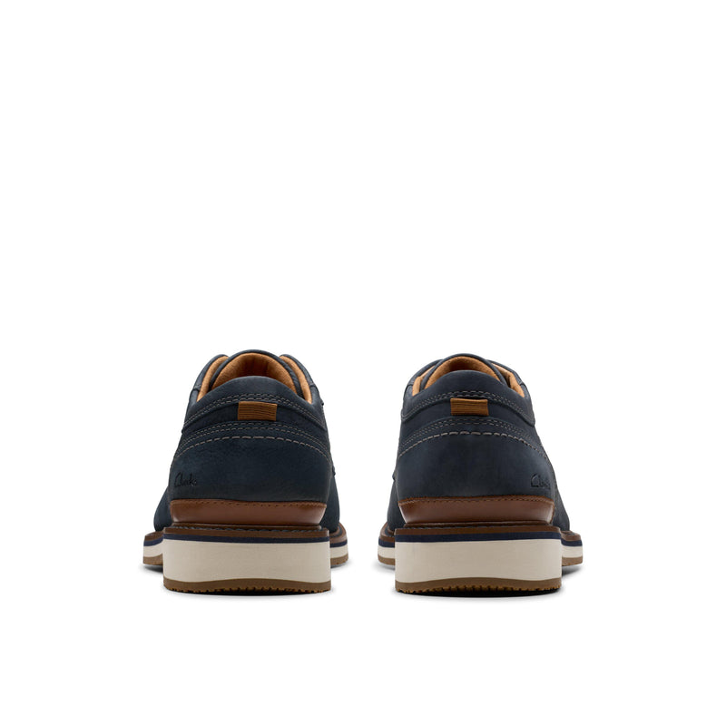 Clarks Navy Nubuck Casual Shoes