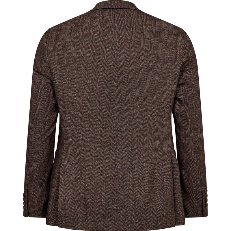 2BLIND2C DARK BROWN HERRINGBONE  BLAZER