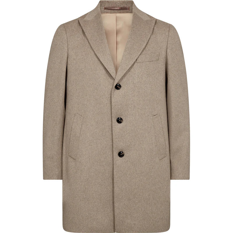 2BLIND2C BEIGE WOOL & MOHAIR COAT