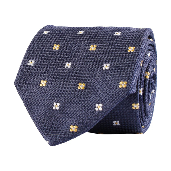 HOUSE OF AMANDA CHRISTENSEN YELLOW Print Silk TIE