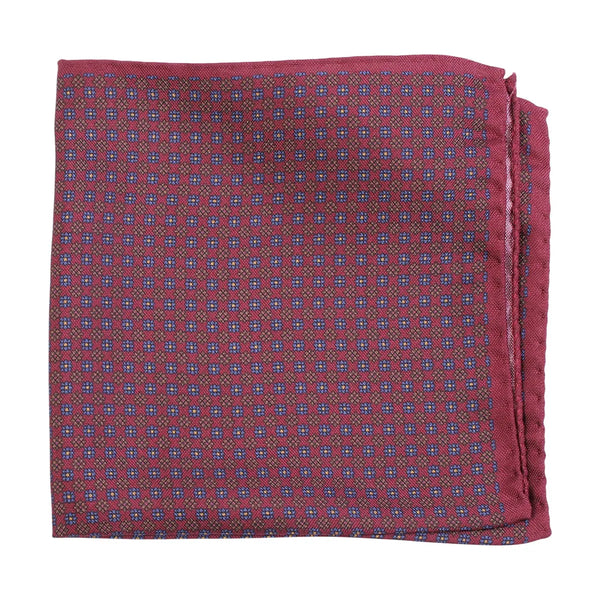 HOUSE OF AMANDA CHRISTENSEN BORDEAUX Silk POCKET SQUARE