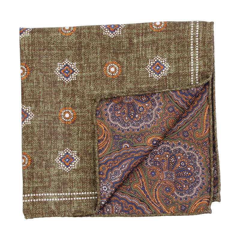 HOUSE OF AMANDA CHRISTENSEN OLIVE POCKET SQUARE