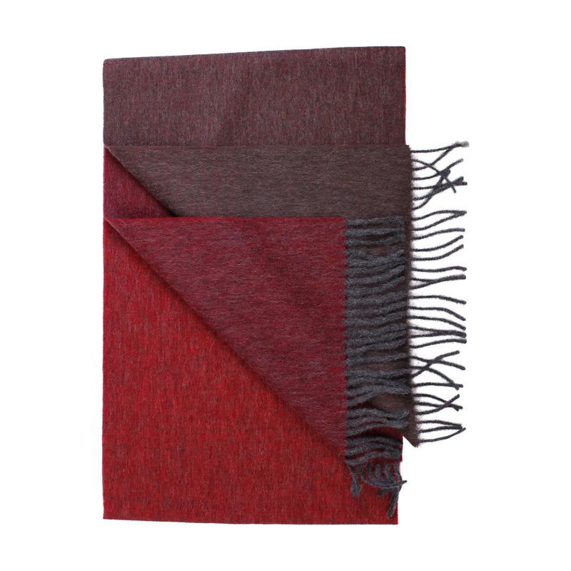 House Of Amanda Christensen Bordeaux Ombre Wool Scarf