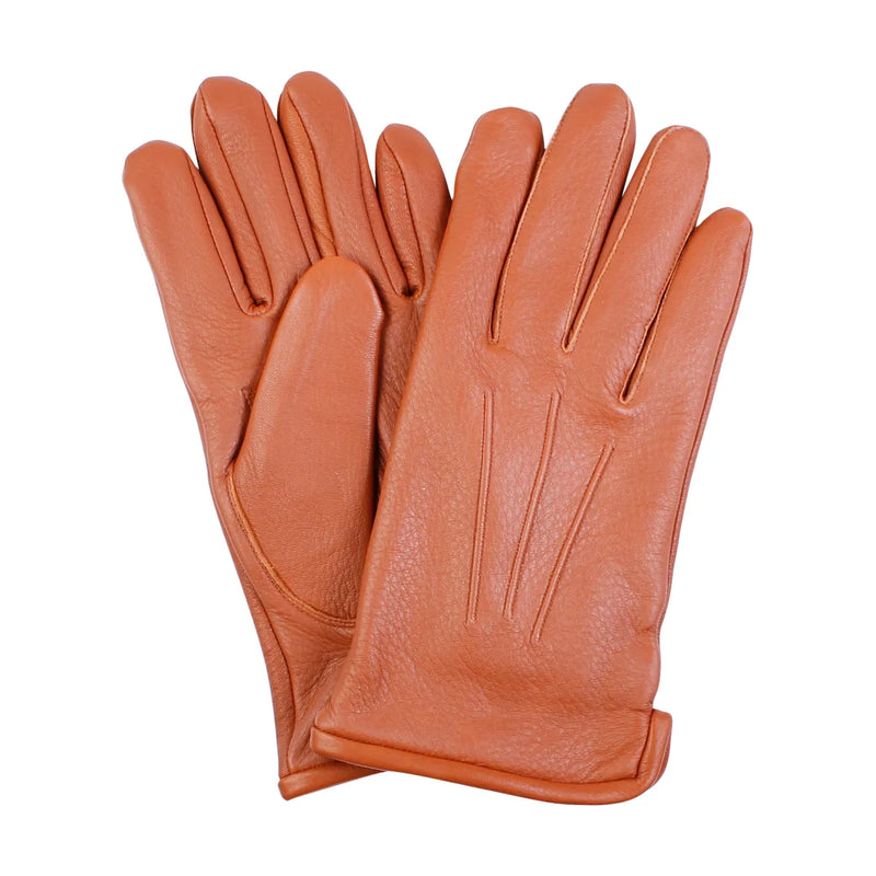 House Of Amanda Christensen Cognac Deerskin Leather Gloves