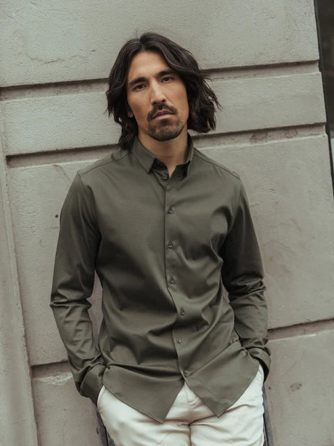 MOS MOSH ARMY JERSEY STRETCH SHIRT