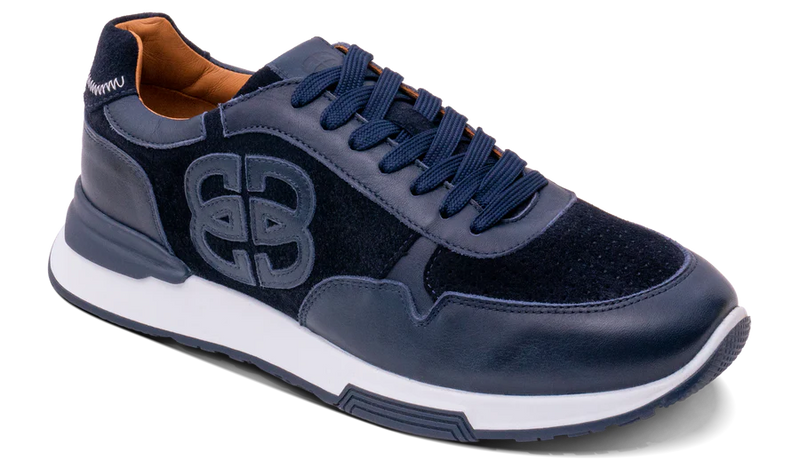 Barker Navy Suede Sneakers