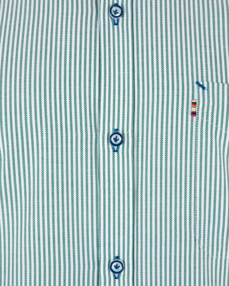 ANDRé JEANSWEAR GREEN & WHITE STRIPED SHIRT