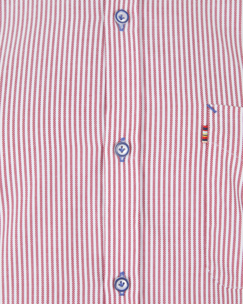 ANDRé JEANSWEAR BURG & WHITE STRIPED SHIRT