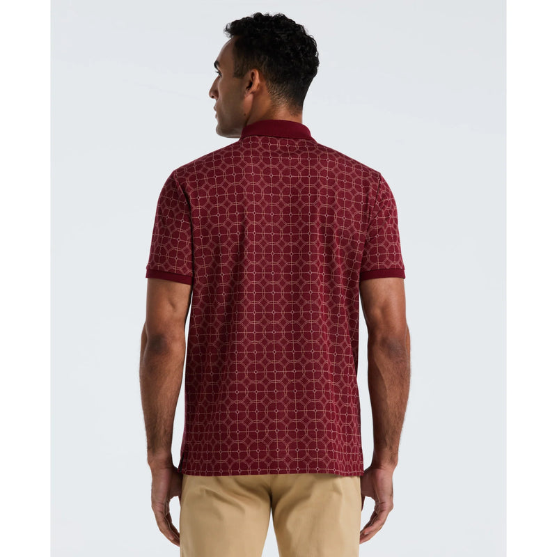 ORIGINAL PENGUIN CABERNET GEOMETRIC PRINT POLO