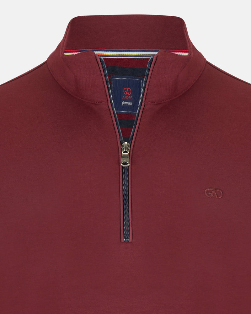 Andre BURGUNDY Fleece 1/4 zip