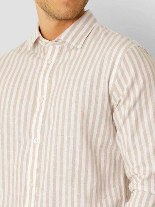 Clean Cut Copenhagen Ecru Stripe Shirt