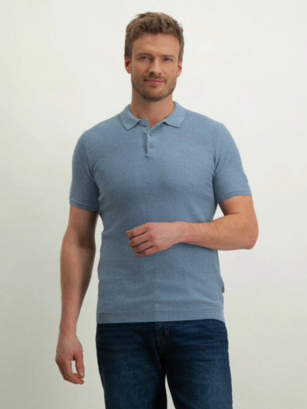 STATE OF ART Blue  KNITTED POLO