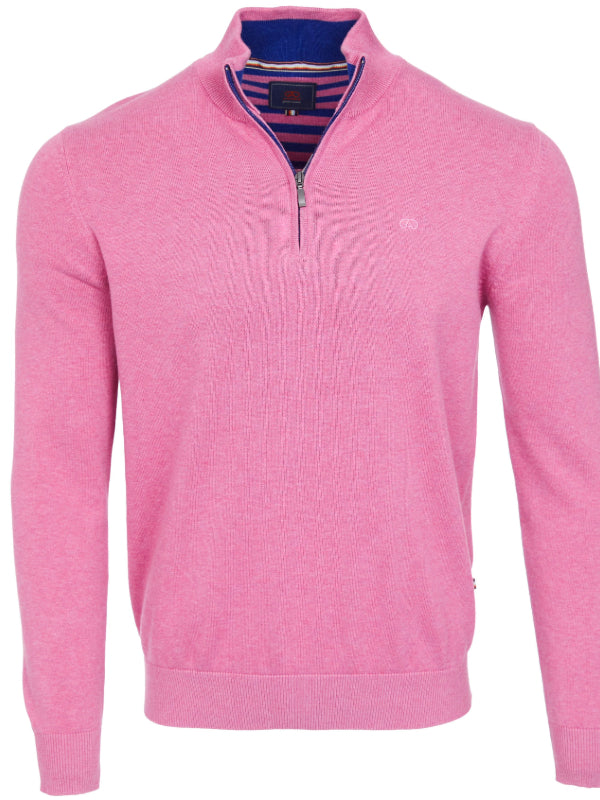André Pink 1/4 Zip Knit