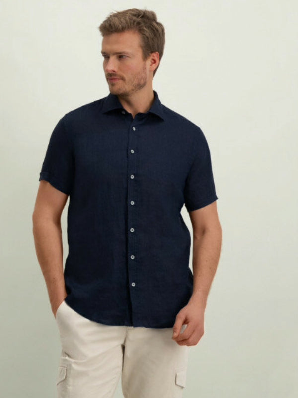 STATE OF ART NAVY SHORT SLEEVE SHIRT