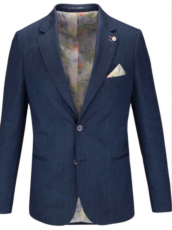 GUIDE LONDON navy linen mix BLAZER