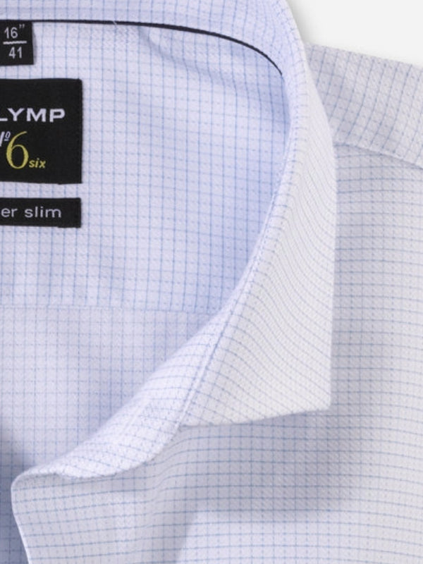 Olymp Super Slim White Check Shirt