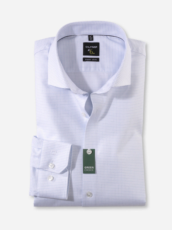 Olymp Super Slim White Check Shirt